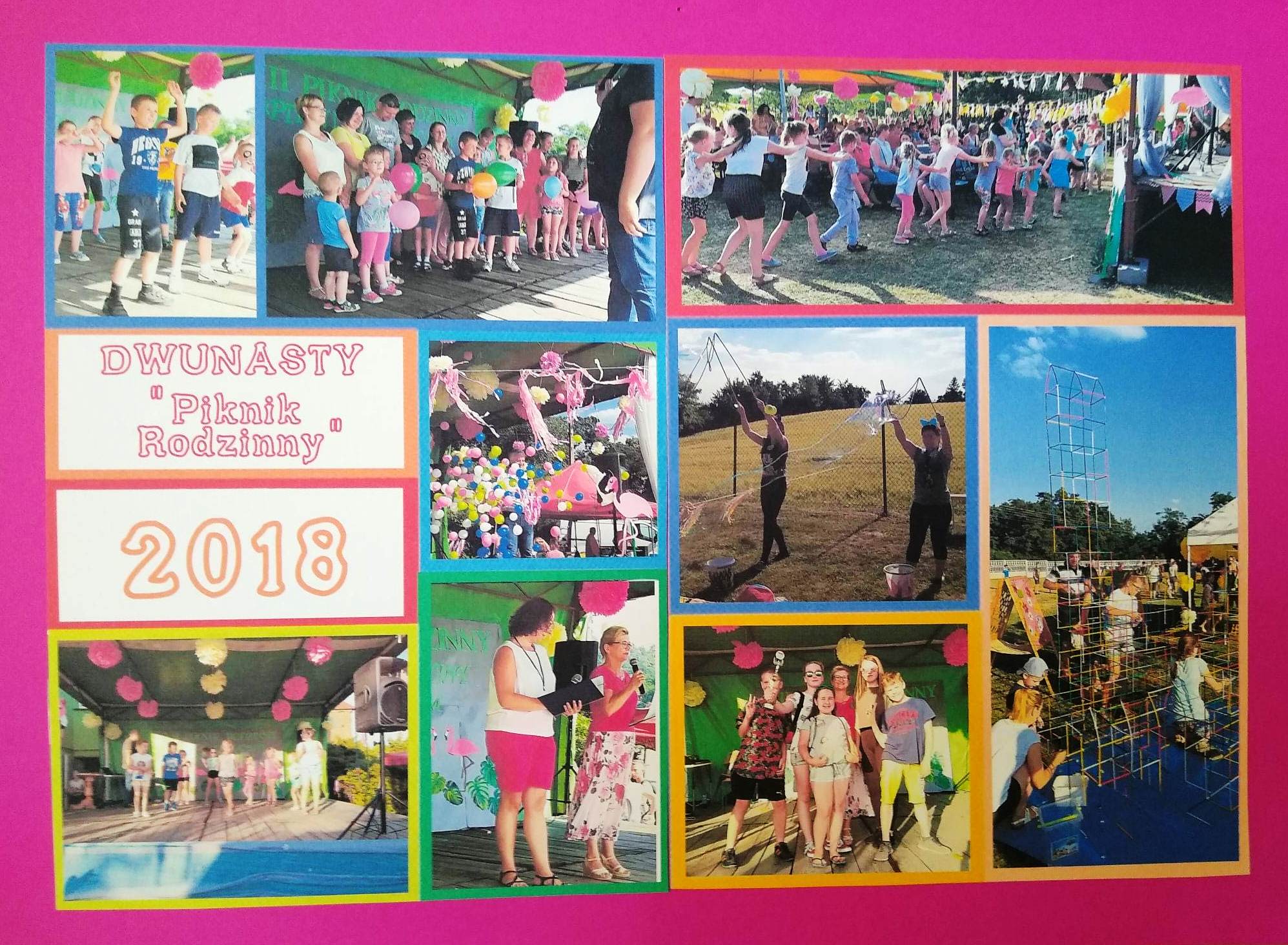 collage zdjęć z pikniku 2018